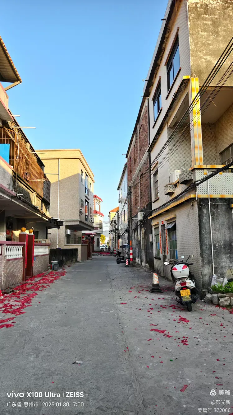 中国广东惠州惠东新农村芙蓉村蛇年初二风景